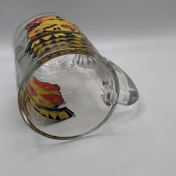 PACMAN VINTAGE GLASS DRINKING MUG 1983 - Picture 6 of 7